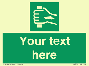 Custom Push Bar Sign